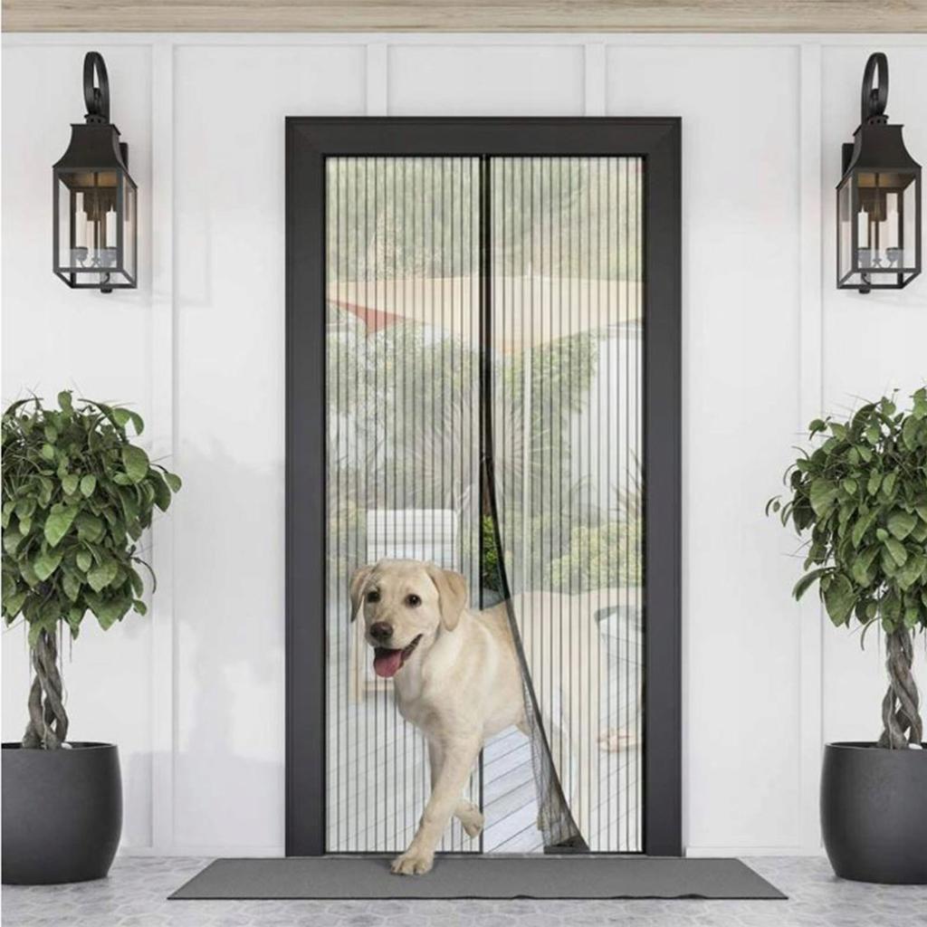Magnetic pet-screen door
